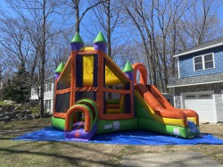 IMG 4939 1716499165 Deluxe Castle Bounce House Slide Combo DRY ONLY - RAINBOW