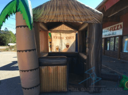 Large Tiki Bar w/ 4 Stools