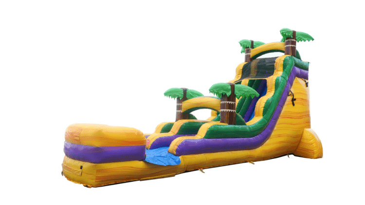 18ft Tropical Yellow Marble Inflatable Water Slide