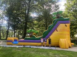 18ft Tropical Yellow Marble Inflatable Water Slide