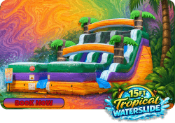 15ft Tropical Marble Double Lane Slide