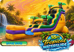 18ft Tropical Yellow Marble Inflatable Slide