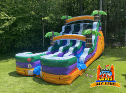 waterslide20little20jam 1725899834 15ft Tropical Marble Double Lane Slide